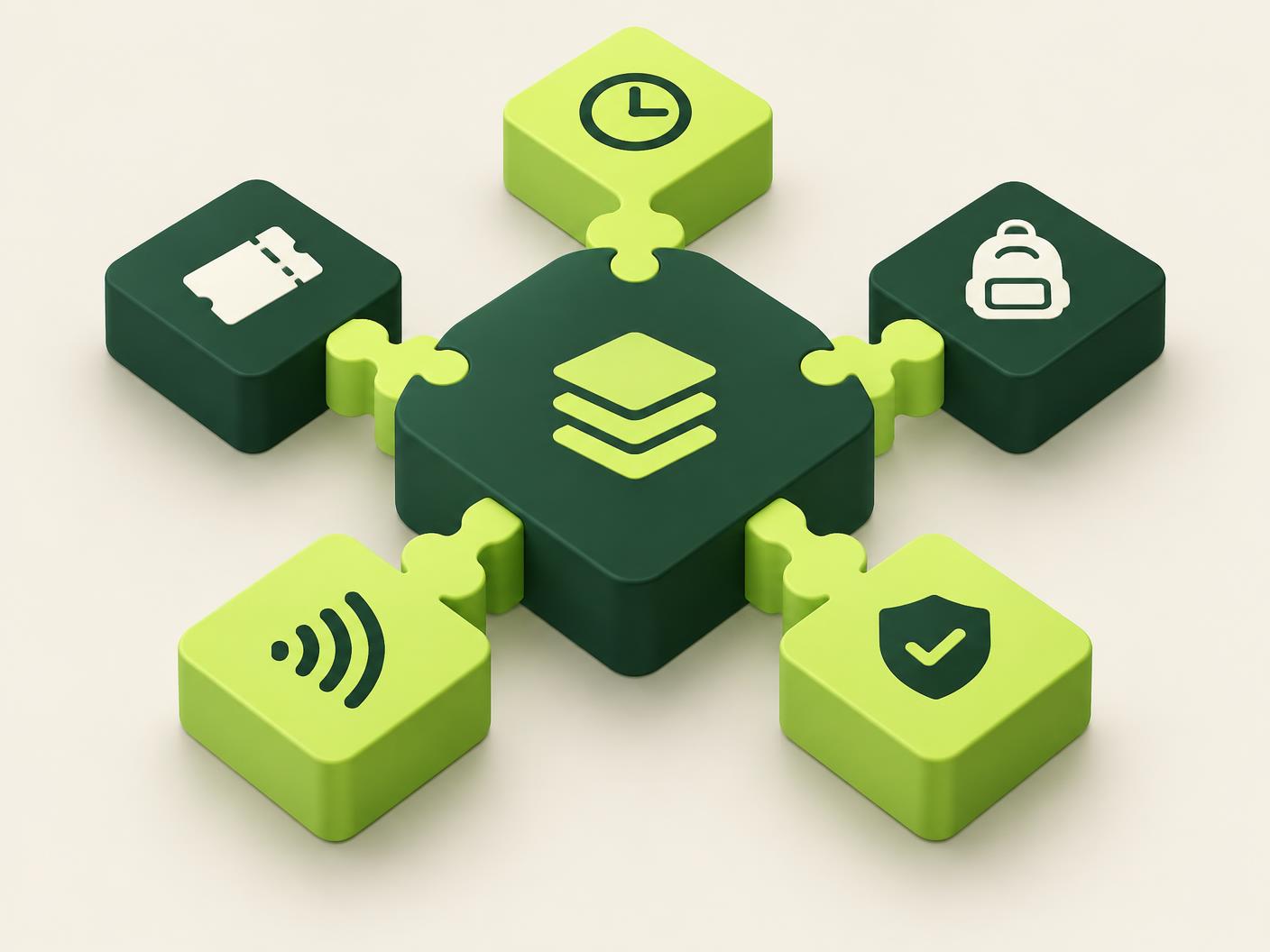 Núcleo Ponto a Ponto ligado aos módulos Work, Events, Kits, NFC e Patrol